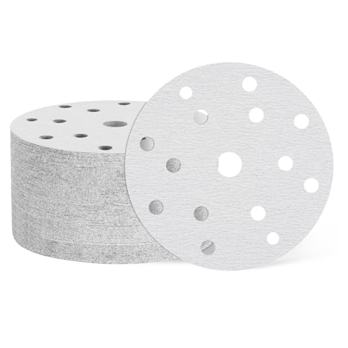 Disque de ponçage 152 mm en papier de verre blanc pour ponceuse circulaire