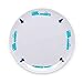 Camco Life is Better at The Campsite Small Salad Plate - White with Teal and Navy Retro RV, Trailer and Camper Print , Great for Salads and Deserts, BPA Free, Melamine (53226)