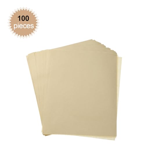 HARFINGTON 100 folhas de papel manteiga, 20 x 25 cm, papel de embrulho de alimentos para cozinhar fr