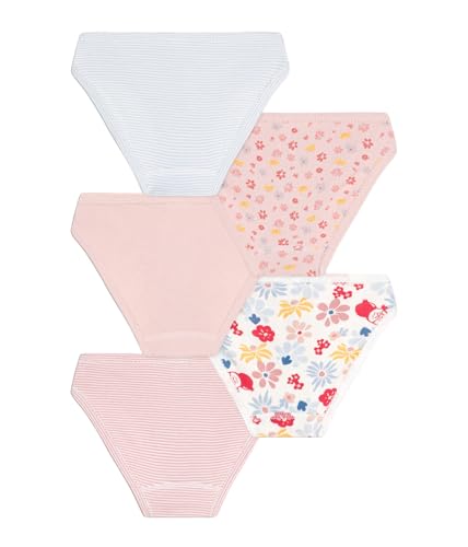 Petit Bateau Children's Floral Cotton Knickers UNDIES - 5-Pack SIZES 2-12 YEARS2