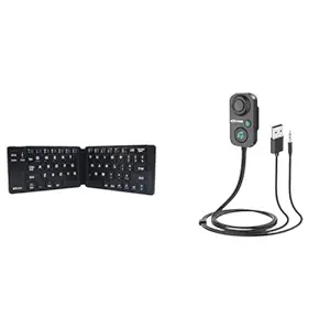 Portronics Chicklet Foldable QWERTY Keyboard, Mini Pocket Sized, Rechargeable, Bluetooth Wireless, O