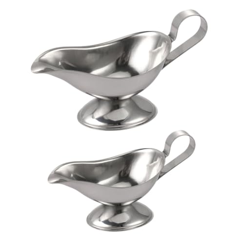 GETAJGHSD 2個 ステンレス製ソースカップ 耐熱耐冷調味料入れ 業務用レストランバー対応 ステーキソースや醤油など多用途調味料容器