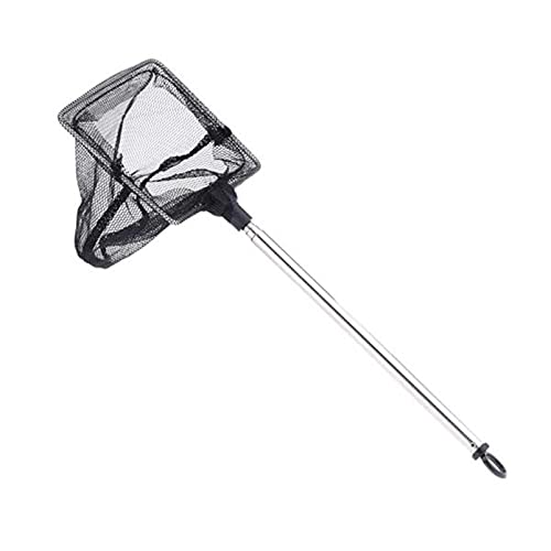 Epuisette de Pêche Pliable Téléscopique Filet Triangulaire Poisson Pêche Etang Piscine Bassin Filet De PêChe Aux Crevettes Professionnel Filet De Crevettes SûR TéLescopique 22x7,5x1cm