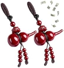 Angyape FengShui Wealth And Luck Keychain, 2Pcs Red Cinnabar Gourd Protection Lucky Amulet Charm Gift Accessories image 4