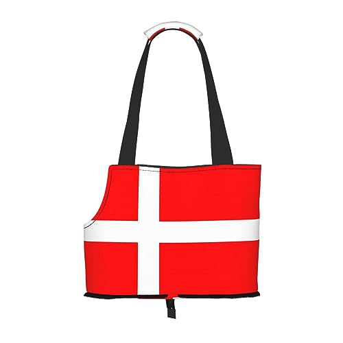 Denmark Danish Flag Pet Tote Bag - Waterproof and Wear-Resistant Portable Shoulder Bag for Small Dogs and Puppies