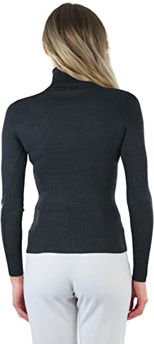 Image of ToBeInStyle Women's Classic Knit Fold Over Turtleneck Pullover