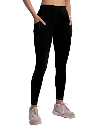 Image of Mehrang Women's Gym Wear Tights | Track Pants with Mesh Insert & Side Pockets : Ideal for Active Wear, Yoga & Workout | Stretchable Gym Pants for Women & Tights for Women