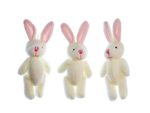 Miniblings 3er Set Hase Aufstellfiguren Tierfigur Ostern Kaninchen weiß Plüsch