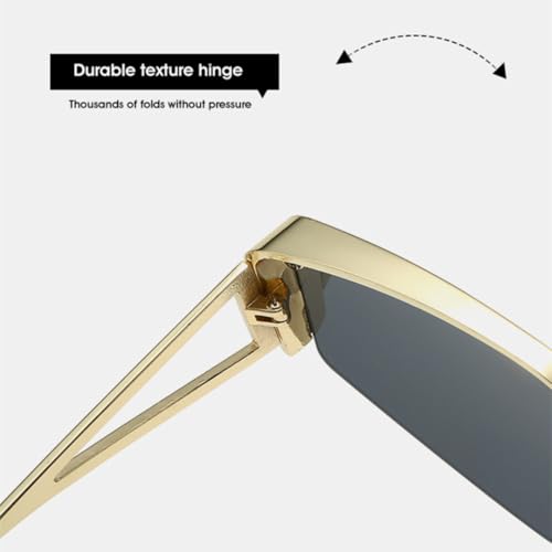 Lunettes de soleil rétro en métal avec protection UV400 - 5
