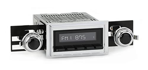 Retro Manufacturing Laguna Radio with Black Face, 53P-73P Knobs, and Vintage Overlay LAB-M1-118-53P-73P-SCP