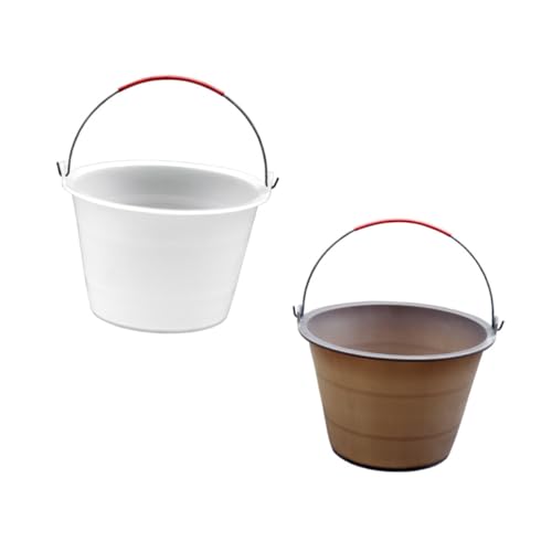 DIYEAH 2pièces Seau à Ciment Plastique Épais De Stockage Anti-écrasement pour Chantier De Construction Lot de Seaux De Chantier