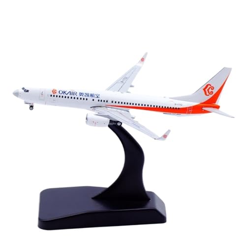 Modelo de avión Boeing B737-800 de Okay Airways en réplica estática coleccionable de 9 cm escala 1:200