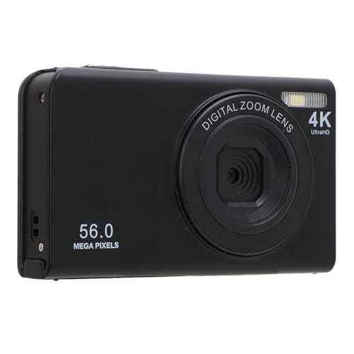 Cámara digital con zoom 16x, 56MP, 4K, enfoque automático, negra miniatura 3