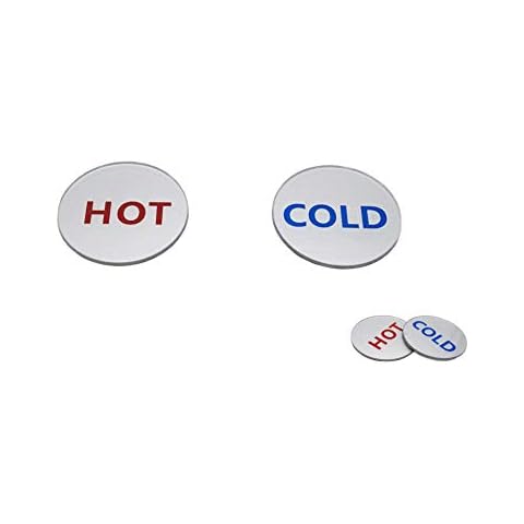 NanTun Acrylic Self Stick Cold Water Label Hot Water Label Hot Label Cold Label 4CM 1 Pair Cover