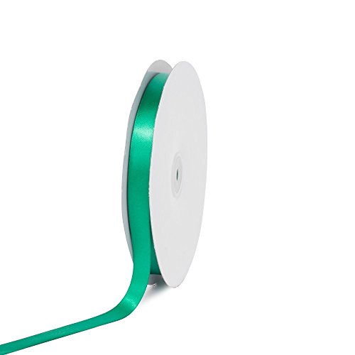 Creative Ideas Solid Satin Ribbon, 5/8-Inch by 100 Yard, Emerald Green, Solid