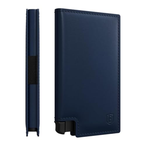 Ekster Parliament Pop Up Minimalist Wallet for Men - Leather Wallets - Navy by Ekster - Used condition - US$88.92