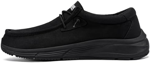 LARNMERN Slip Resistant Work Loafers Mens Arch Support for Plantar Fasciitis Zapatos Trabajo Lightweight Food Service Driving Chef Shoes Slip-On