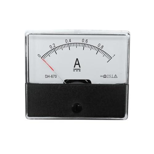 Ampèremètre DC analogique DH670 carré 70x60mm pour mesure de courant