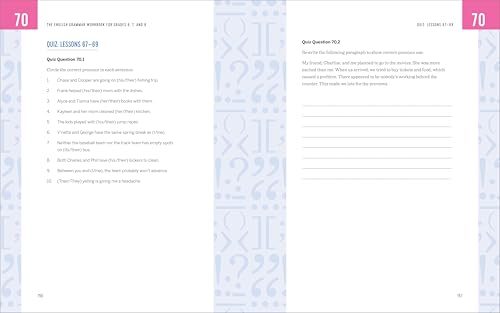 Image of The English Grammar Workbook for Grades 6, 7, and 8: 125+ Simple Exercises to Improve Grammar, Punctuation, and Word Usage
