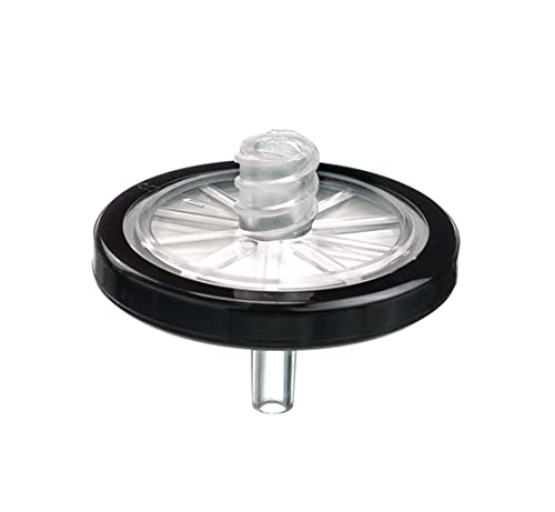 GE Bio-Sciences 10462000 Puradisc FP 30 CN-S Syringe Filter, Cellulose Nitrate/Polycarbonate, Female Luer Lock/Male Luer, Sterile, 5.0 µm Pore Size, 30 mm Diameter, Black (Pack of 50)