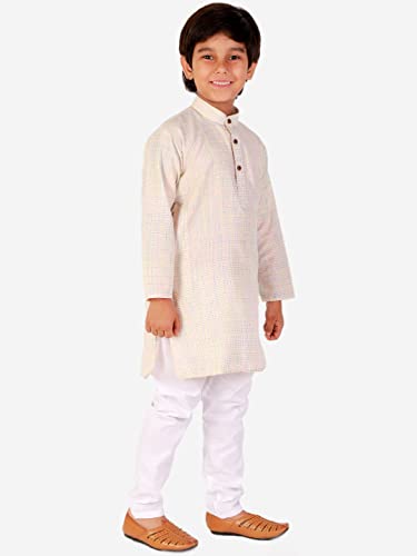 Image of Pro-Ethic Style Developer Kids Cotton Solid Ethnic Kurta Pajama Set|Traditional Style Kurta Pajama