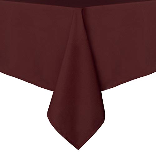 Image of sancua Rectangle Tablecloth - 70 x 120 Inch - Stain and Wrinkle Resistant Washable Polyester Table Cloth, Decorative Fabric Table Cover for Dining Tables, Buffet Parties and Camping, Burgundy