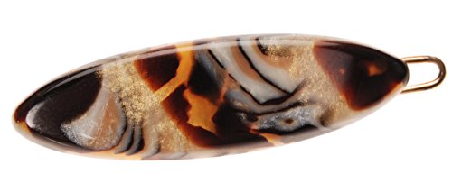 Tige Boule Barrette France Luxe Mini Oblong Onyx anti-glissement
