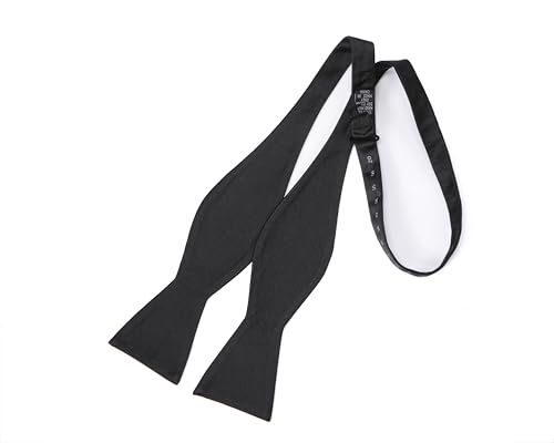 Image of 100% Silk Mens Bowtie Self Tie Bow Tie Bowtie Tuxedo Wedding Solid Color Formal Bow Ties for Man Many Colors