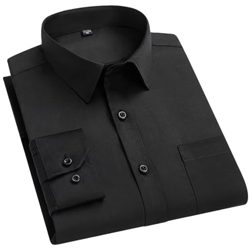 Camisa blanca de manga larga para oficina y eventos sociales con ajuste slim fit