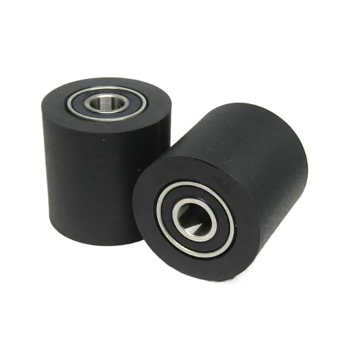 Rouleau PU noir 30mm avec roulement double 698RS polyuréthane souple PUT69830-30