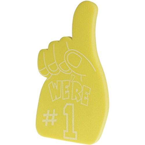 U.S. Toy KD24-08 Foam Number 1 Hands, Yellow