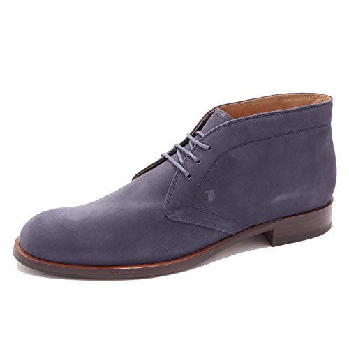 Tod's polacchino uomo suede blue shoe man [12.5]