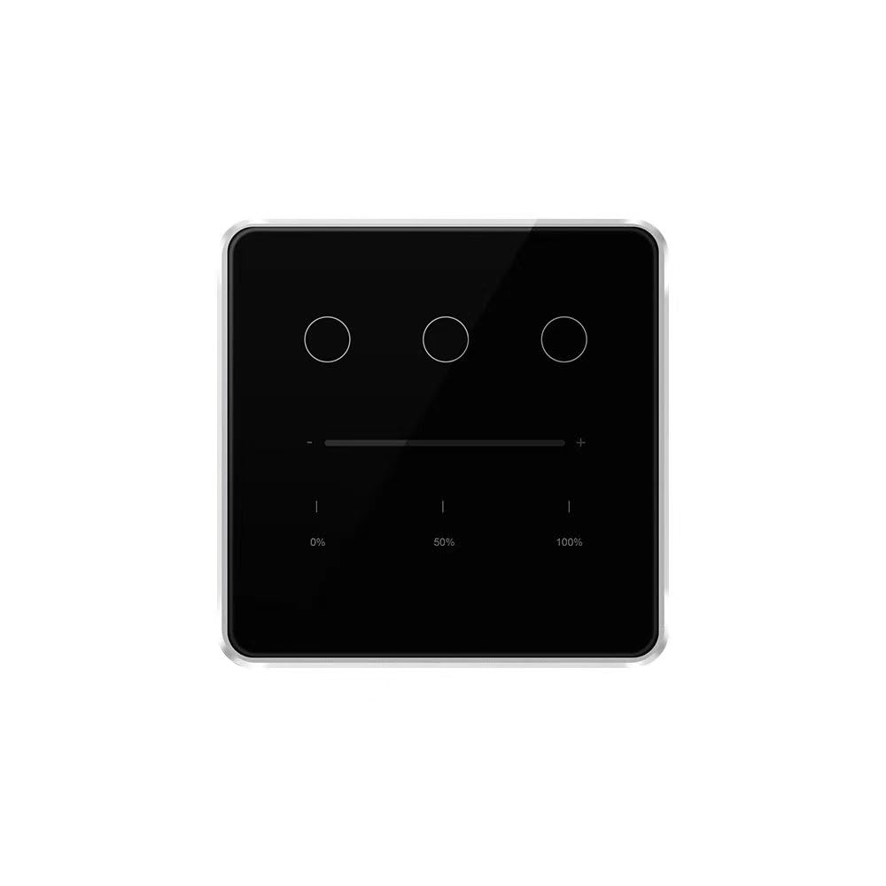 yagusmart Smart Light Dimmer Switch, 3 Gang, Works with Alexa, Google Home, Tuya App, Neutral Wire Required, Tuya Zigbee Hub Required (Black)