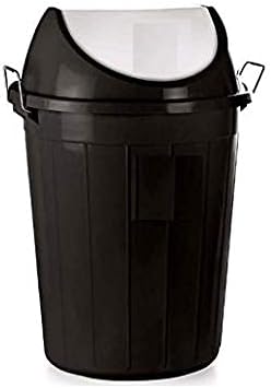 AIR O MATIC 60 LTR Swing Lid Garbage Waste Dustbin (BLACK)