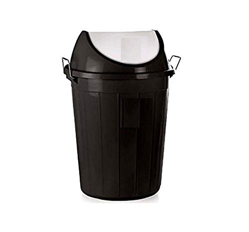 AIR O MATIC 60 LTR Swing Lid Garbage Waste Dustbin (BLACK)