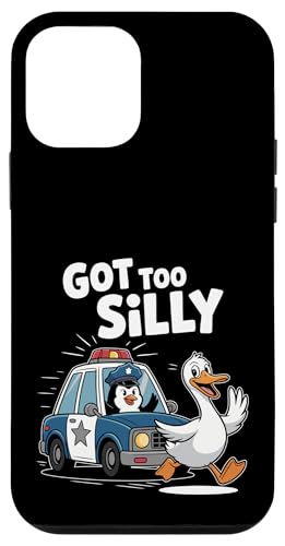Got Too Silly Funny Duck Police �J�[�g�D�[�� ���[���A �X�}�z�P�[�X iPhone 12 mini �p