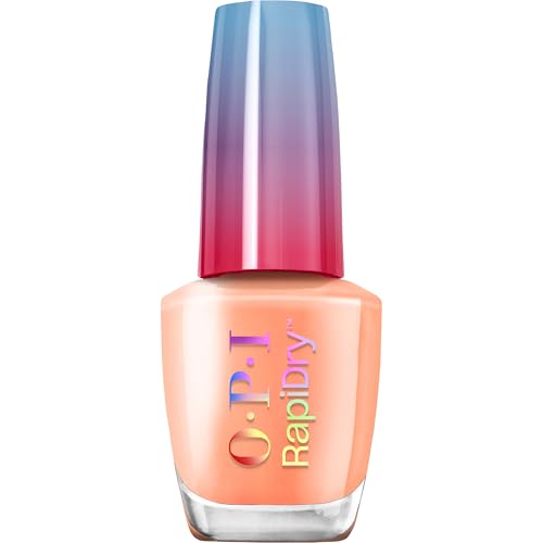 OPI RapiDry Within Peach | Opaque Bright Orange Crme Quick Dry Nail Polish | Vegan Smudge Proof Fast Drying