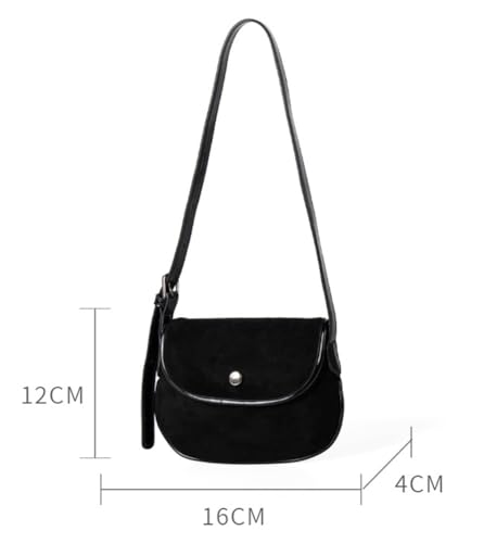 Vintage Faux Suede Crossbody Bag for Women Small Shoulder Purse Casual Handbags Ladies Phone Satchels 20254