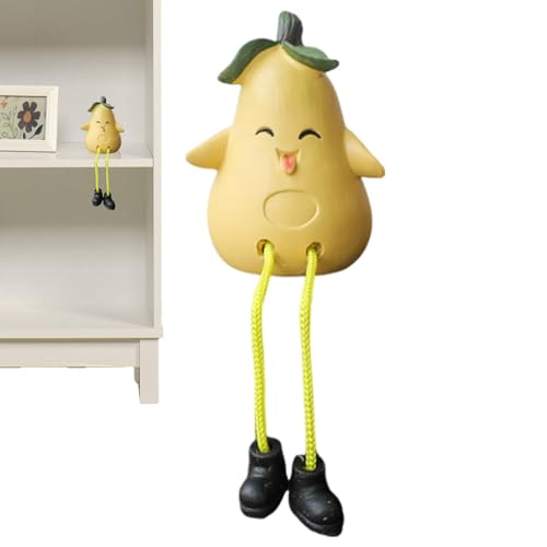 Sitting Doll for Shelf, Hanging Paw Doll | Doll Long Legged Hanging Doll Fruit Shape Sculpture - Home Decoration, Shelf Decoration, Collectible, Creative Accent for Living Room and Bedroom