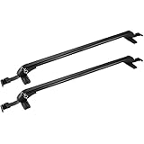 Holdfiturn 2Pcs 105cm Car Roof Racks Aluminium Roof Bars Anti-Theft Lockable Car Roof Bars Universal Car Rail Rack Includes 2 Clamp Types Fits Many Vehicles