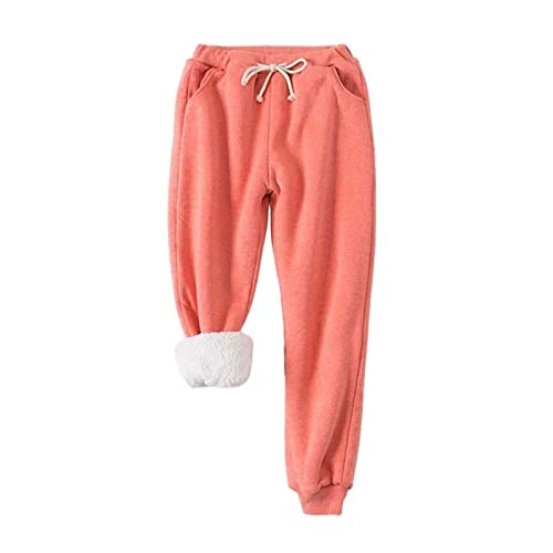 Jogging sherpa femme pour hiver pantalon de survêtement chaud à cordon de serrage