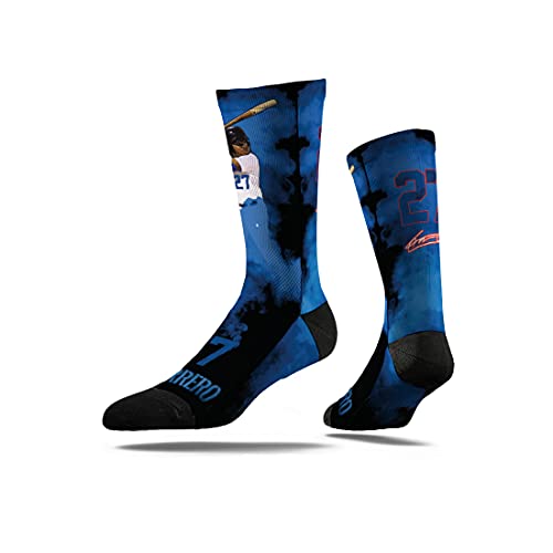 Strideline Classic Full Sub Baseball Player Crew Socks (Toronto Vladimir Guerrero Jr - Fog, M/L)