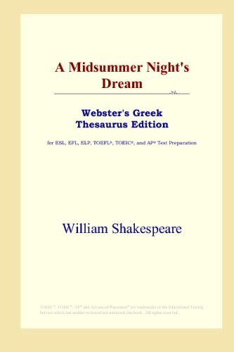 A Midsummer Night's Dream (Webster's Greek Thesaurus Edition)