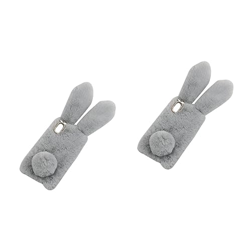 Coque en peluche antichoc avec accès facile aux ports et couverture complète gris clair Uonlytech