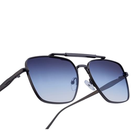 Retro Men's Square Shades Metal Gradient Glasses Frame Outdoor Cycling Driving Sun Protection3