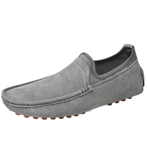 Men's Anti-Slip Lightweight Loafers Comfortable Wedding Fashion Moccasins Shoes Solid Colors Flat Heel Flexible