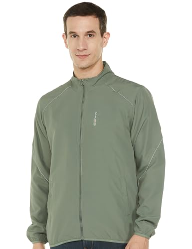 Image of Qube By Fort Collins Men's Polyester Standard Length Regular Fit Windbreaker Jacket - All-Weather & Winter Protection, Lightweight & Windproof
