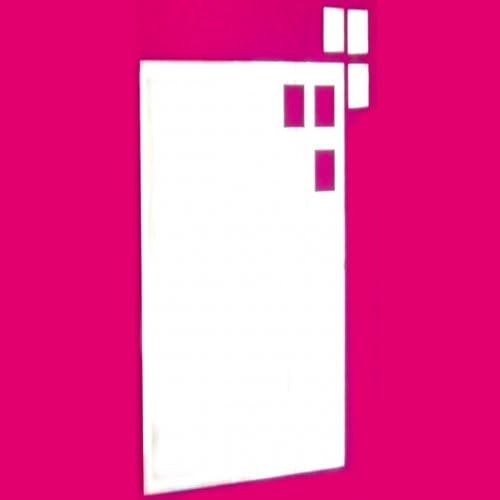 Super Cool Creations Rectangles out of Rectangle Mirror - 45cm x 60cm, Silver - Image 3
