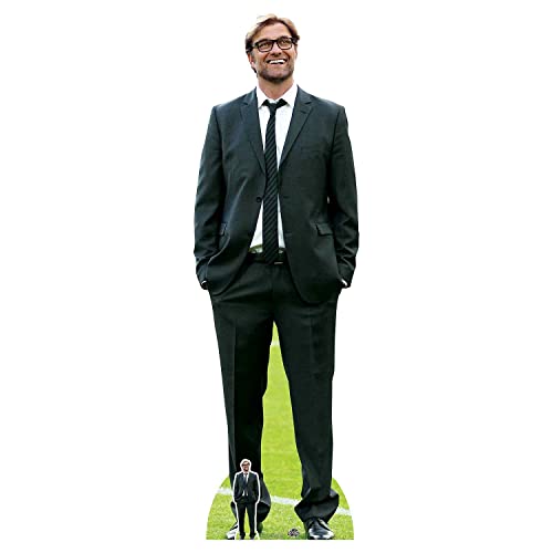 Star Cutouts Ltd CS791 Jurgen Klopp Lifesize Cardboard Cutout Manager with Free Mini Standee-Perfect for Football Fans and Collectors, Solid