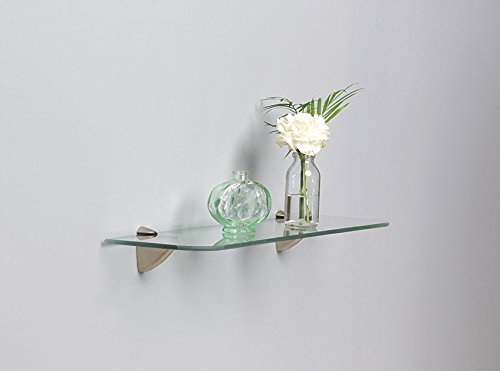 Shelf-Made KT-0134-624SN Glass Shelf Kit, Satin Nickel, 6-Inch by 24-Inch - Thumbnail 2